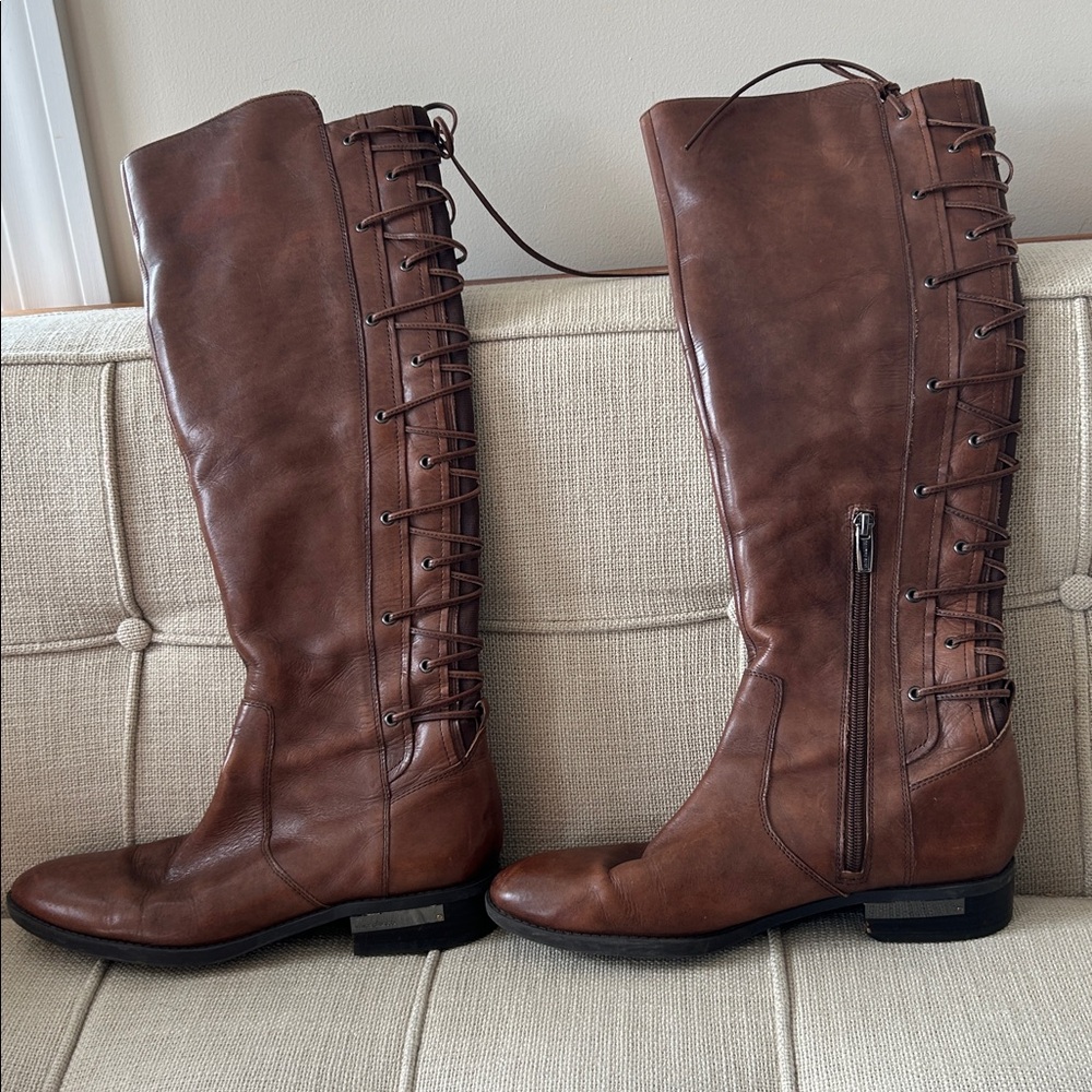 Vince Camuto Palenda Tall Lace-Up Riding Boots - Picture 6 of 11